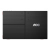 AOC 16G3 przenośny telewizor / monitor Przenośny monitor Czarny, Czerwony 39,6 cm (15.6