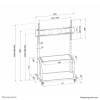 Neomounts NS-M4000BLACK uchwyt do tablic informacyjnych 2,67 m (105