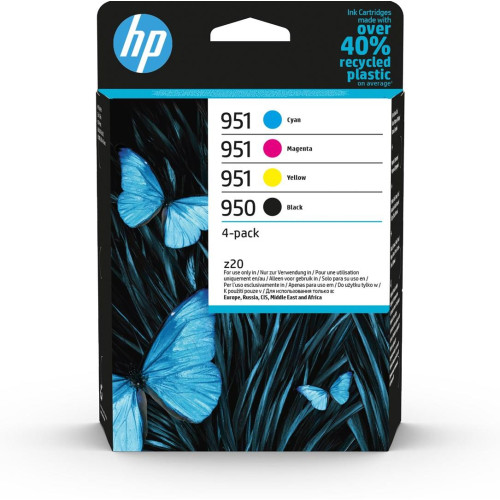 HP Zestaw 4 oryginalnych wkładów atramentowych , 950 czarny i 951 błękitny/purpurowy/żółty-15210420