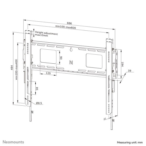 TV SET ACC WALL MOUNT/WL30-750BL16 NEOMOUNTS-15211260