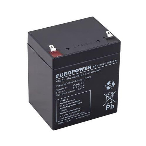 Akumulator AGM EUROPOWER serii EP 12V 5Ah T1 (Żywotność 6-9 lat)-15213126