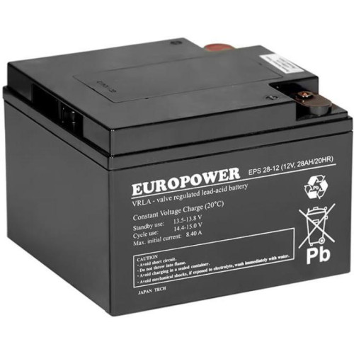 Akumulator AGM EUROPOWER serii EPS 12V 28Ah (Żywotność 8-12 lat)-15213134