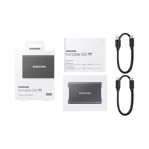 Dysk zewnętrzny SSD Samsung T7 (500GB; USB 3.2; szary; MU-PC500T/WW)-1521545