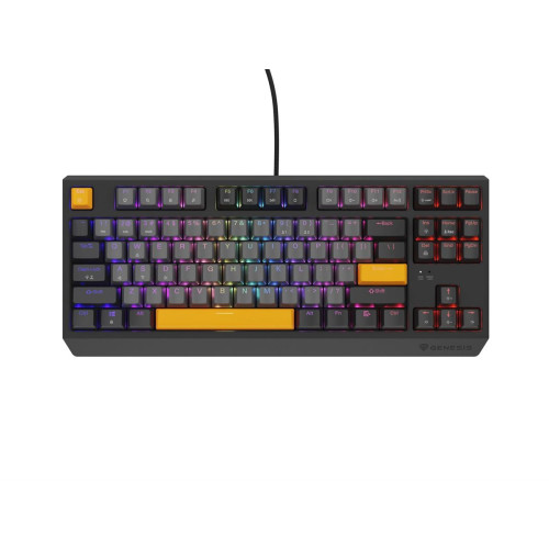 GENESIS Thor 230 TKL klawiatura Gaming USB + RF Wireless + Bluetooth QWERTY Czarny, Szary, Pomarańczowy-15223106