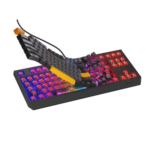 GENESIS Thor 230 TKL klawiatura Gaming USB + RF Wireless + Bluetooth QWERTY Czarny, Szary, Pomarańczowy-15223108