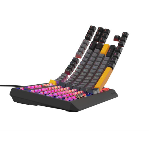 GENESIS Thor 230 TKL klawiatura Gaming USB + RF Wireless + Bluetooth QWERTY Czarny, Szary, Pomarańczowy-15223113