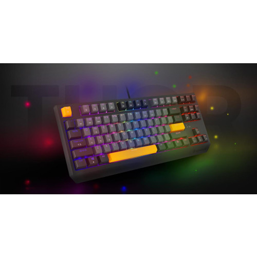 GENESIS Thor 230 TKL klawiatura Gaming USB + RF Wireless + Bluetooth QWERTY Czarny, Szary, Pomarańczowy-15223117