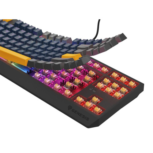 GENESIS THOR 230 TKL klawiatura Gaming USB + RF Wireless + Bluetooth QWERTY Czarny, Niebieski, Szary, Pomarańczowy-1522