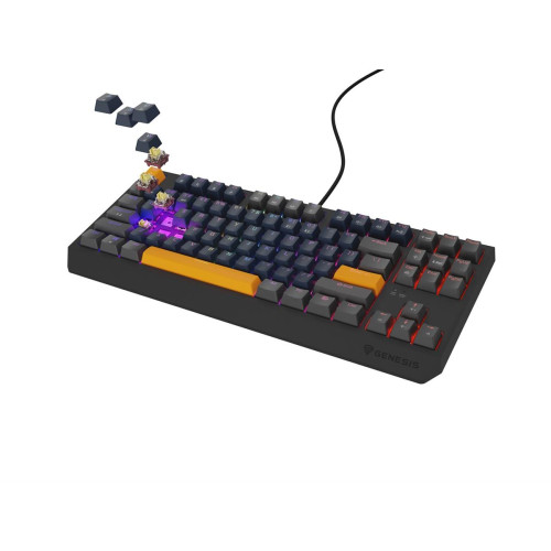 GENESIS THOR 230 TKL klawiatura Gaming USB + RF Wireless + Bluetooth QWERTY Czarny, Niebieski, Szary, Pomarańczowy-1522