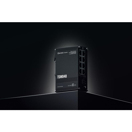 Teltonika NETWORKS TSW040 8-Port PoE+ Switch Nie zarządzany Fast Ethernet (10/100) Obsługa PoE Czarny-15225774