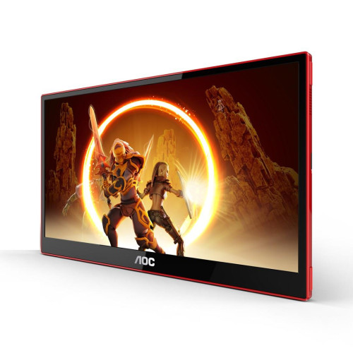 AOC 16G3 przenośny telewizor / monitor Przenośny monitor Czarny, Czerwony 39,6 cm (15.6