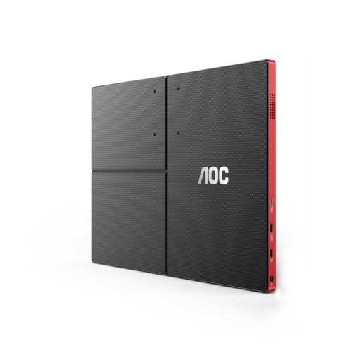 AOC 16G3 przenośny telewizor / monitor Przenośny monitor Czarny, Czerwony 39,6 cm (15.6