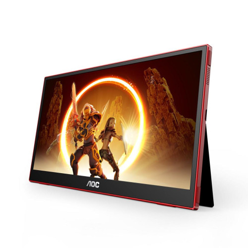 AOC 16G3 przenośny telewizor / monitor Przenośny monitor Czarny, Czerwony 39,6 cm (15.6