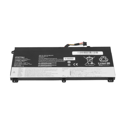 Bateria Mitsu do Lenovo ThinkPad T550, T560, W550, W550s-15253091