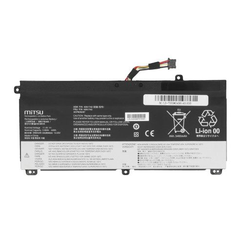 Bateria Mitsu do Lenovo ThinkPad T550, T560, W550, W550s-15253093