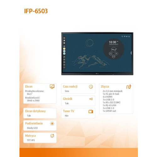 Monitor wielkoformatowy IFP-6503 4K-15254279