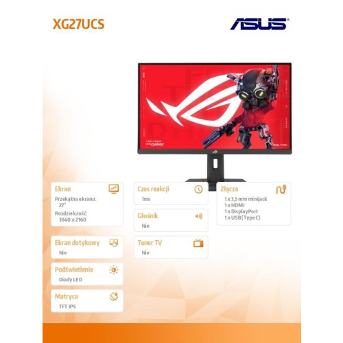 Monitor ROG Strix 27 cali XG27UCS IPS UHD HDMI DP USB-C-15254493