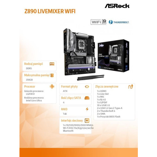 Płyta główna Z890 LIVEMIXER WIFI ATX-15254662