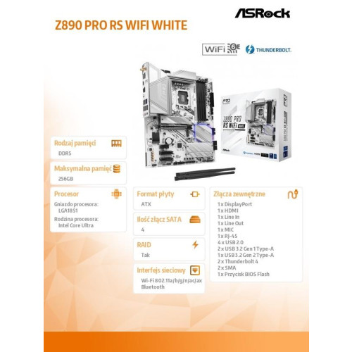 Płyta główna Z890 PRO RS WIFI WHITE ATX-15254663