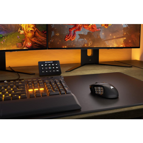 Corsair SCIMITAR ELITE WIRELESS myszka Gaming Po prawej stronie RF Wireless + Bluetooth + USB Type-C Optyczny 26000 DPI-