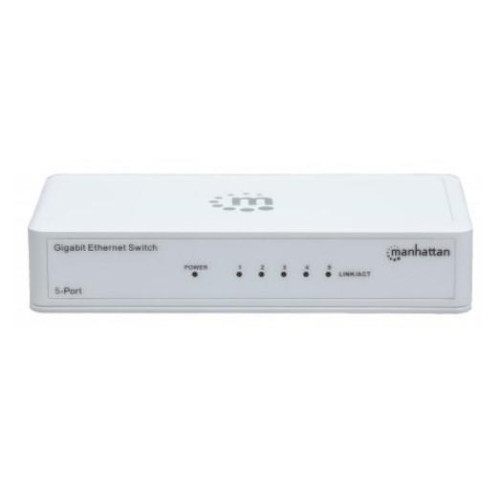 Manhattan 560696 łącza sieciowe Nie zarządzany L2 Gigabit Ethernet (10/100/1000) Biały-15266477