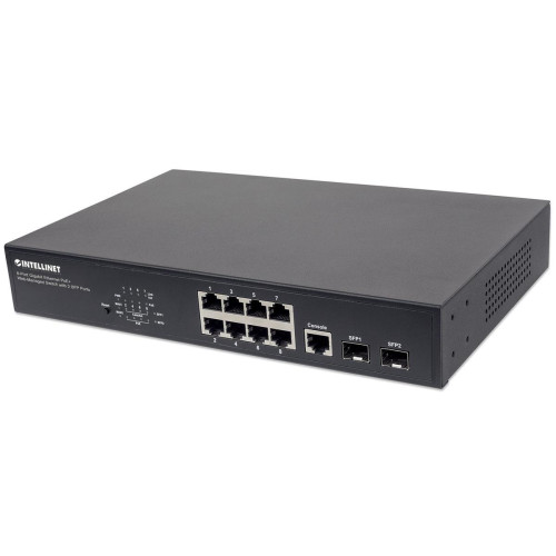 Intellinet 561167 łącza sieciowe Zarządzany Gigabit Ethernet (10/100/1000) Obsługa PoE Czarny