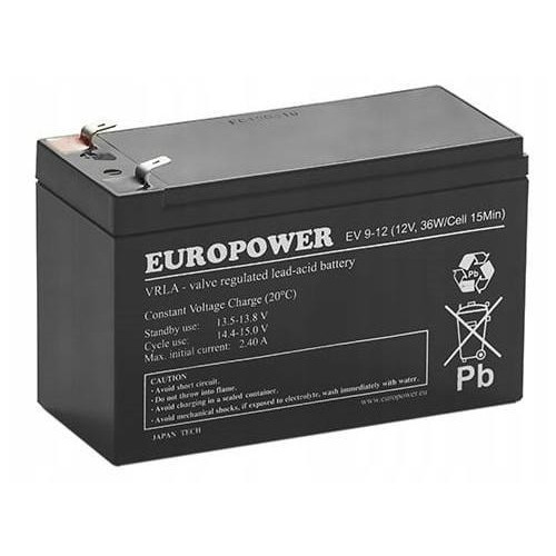 Akumulator AGM EUROPOWER serii EV 12V 8Ah/C10 (Żywotność 6-9 lat) T1-15358196