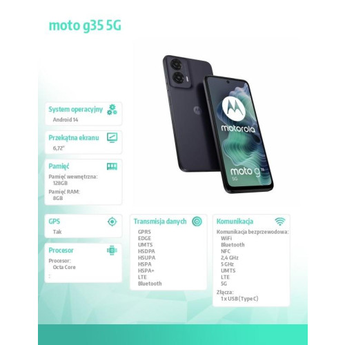 Smartfon moto g35 5G 8/128GB GrayStone-15391879