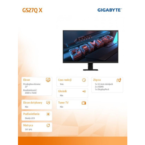 Monitor 27 cali GS27Q X WQHD IPS HDMIx2 DPx2 240HZ-15392590
