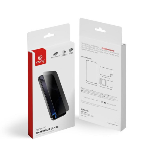 Privacy 3D Armour Glass - Hartowane szkło prywatyzujące iPhone 16e / iPhone 14 / iPhone 13 / iPhone 13 Pro-15392918