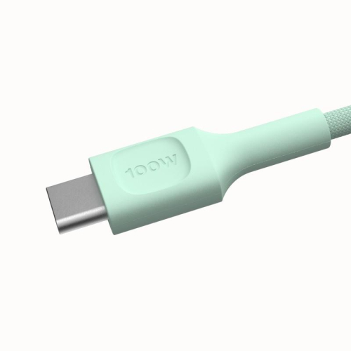 Kabel USB-C-USB-C PowerStream 100W oplot 0.3m zielony-15393430