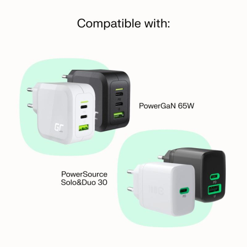 Kabel USB-C-USB-C PowerStream 100W oplot 0.3m czarny-15393443
