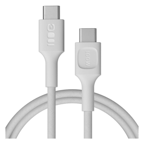 Kabel USB-C-USB-C PowerStream 100W oplot 0,3m biały
