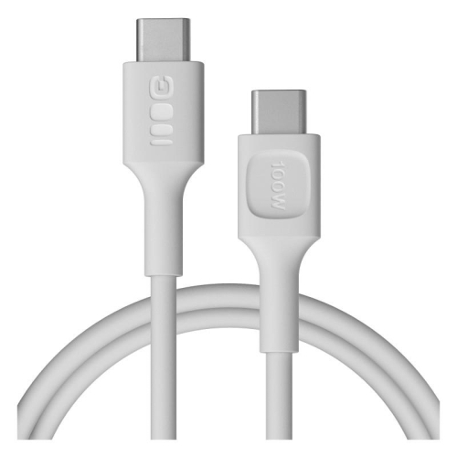 Kabel USB-C-USB-C PowerFlex 100W silikonowy 0.3m biały