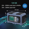 Qoltec Inteligentna mikroprocesorowa ładowarka z testerem baterii i funkcją naprawy 12V | 6A | LCD | Prostownik do aku