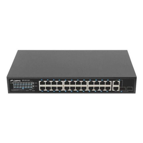 SWITCH LANBERG RSFE-24P-2C-250 24X 100MB POE+/2X COMBO RACK 19" GIGABIT ETHERNET 250W-13001720