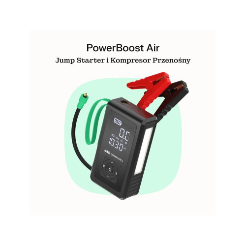 Greencell PowerBoost Air / Rozrusznik / Powerbank do samochodu z kompresorem 8000mAh 1000A Urządzenie rozruchowe-154095