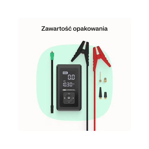 Greencell PowerBoost Air / Rozrusznik / Powerbank do samochodu z kompresorem 8000mAh 1000A Urządzenie rozruchowe-154095