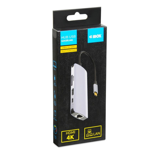 IBOX HUB USB IUH3RJ4K USB3.2 LAN HDMI 4K PD100W-15418555