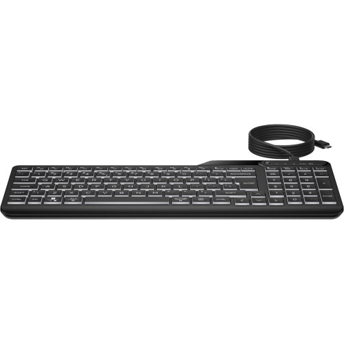 Klawiatura HP 400 Backlit Wired Keyboard przewodowa czarna 7N7C0AA