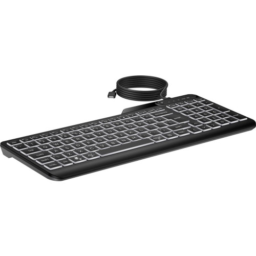 Klawiatura HP 400 Backlit Wired Keyboard przewodowa czarna 7N7C0AA-15451057