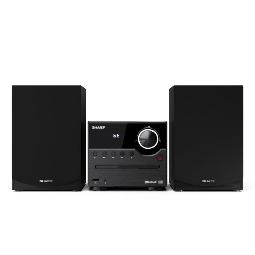 Sharp XL-B512(BK) Mikrosystem Hi-Fi, CD/FM/USB/Bluetooth v5.0, 45W, czarny Sharp | Mikrosystem Hi-Fi | XL-B512(BK) | Gni