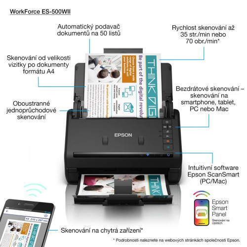 Skaner Epson Workforce ES-500WII B11B263401-15559536