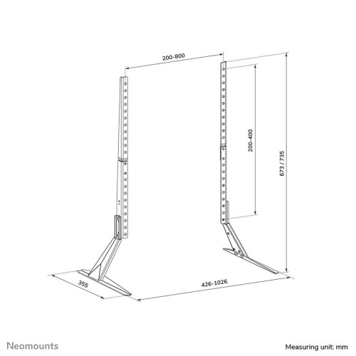 Neomounts DS45-430BL19 uchwyt do telewizorów 190,5 cm (75