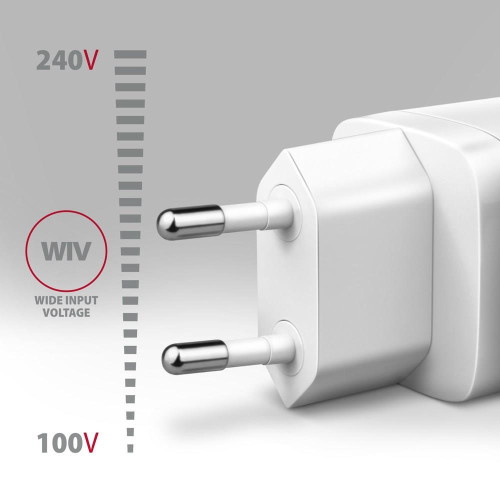 Axagon ACU-PQ30W Ladegerät QC3.0.4.0/AFC/FCP/PPS/Apple+ PD USB-C 30W - weiß - USB Typ C Telefon komórkowy, Smartfon, 