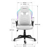 Fotel gamingowy Huzaro Force 2.5 RGB WHITE MESH-15702692