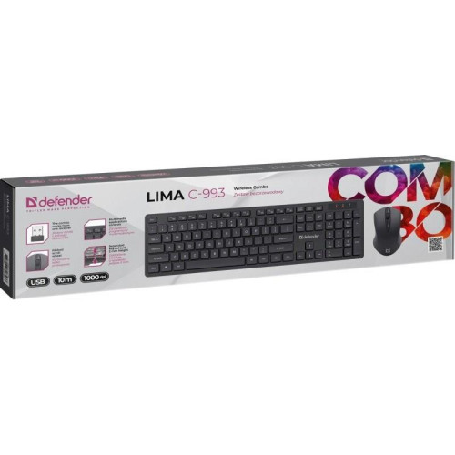 DEFENDER MYSZ I KLAWIATURA LIMA C-993 RF-15720221