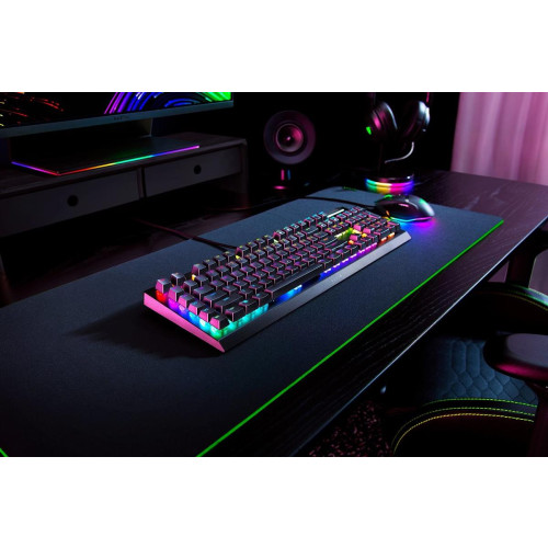 Razer BlackWidow V4 X. Tastatur Formfaktor: Volle Größe (100%), Geräteschnittstelle: USB, Tastatur-Switch: Mechanisch