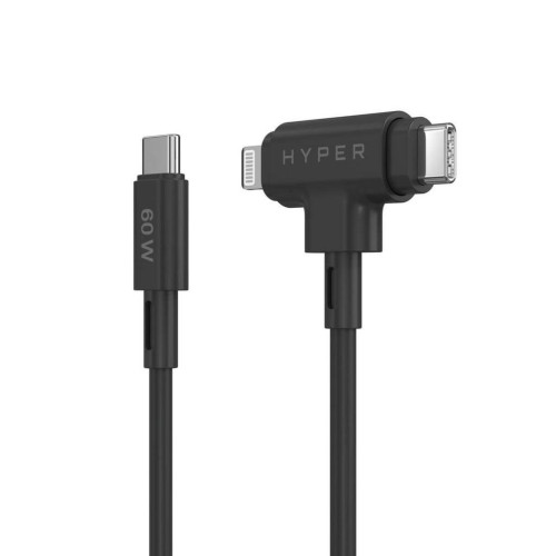 HYPER HyperJuice kabel USB USB 2.0 1,5 m USB C USB C/Lightning Czarny-15751641