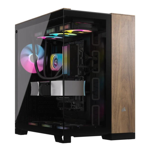 Obudowa CORSAIR Geh Midi 6500X (Tempered Glass) Black/Walnut Wood